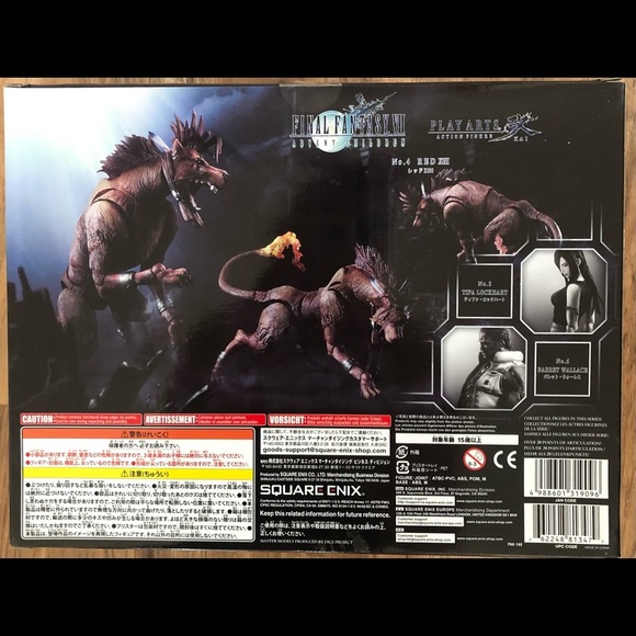 FF7 Advent Children Red XIII Nanaki Play Arts Kai - Picture 6 of 8